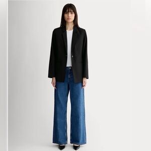 EVERLANE Oversized Blazer in Black Tencel